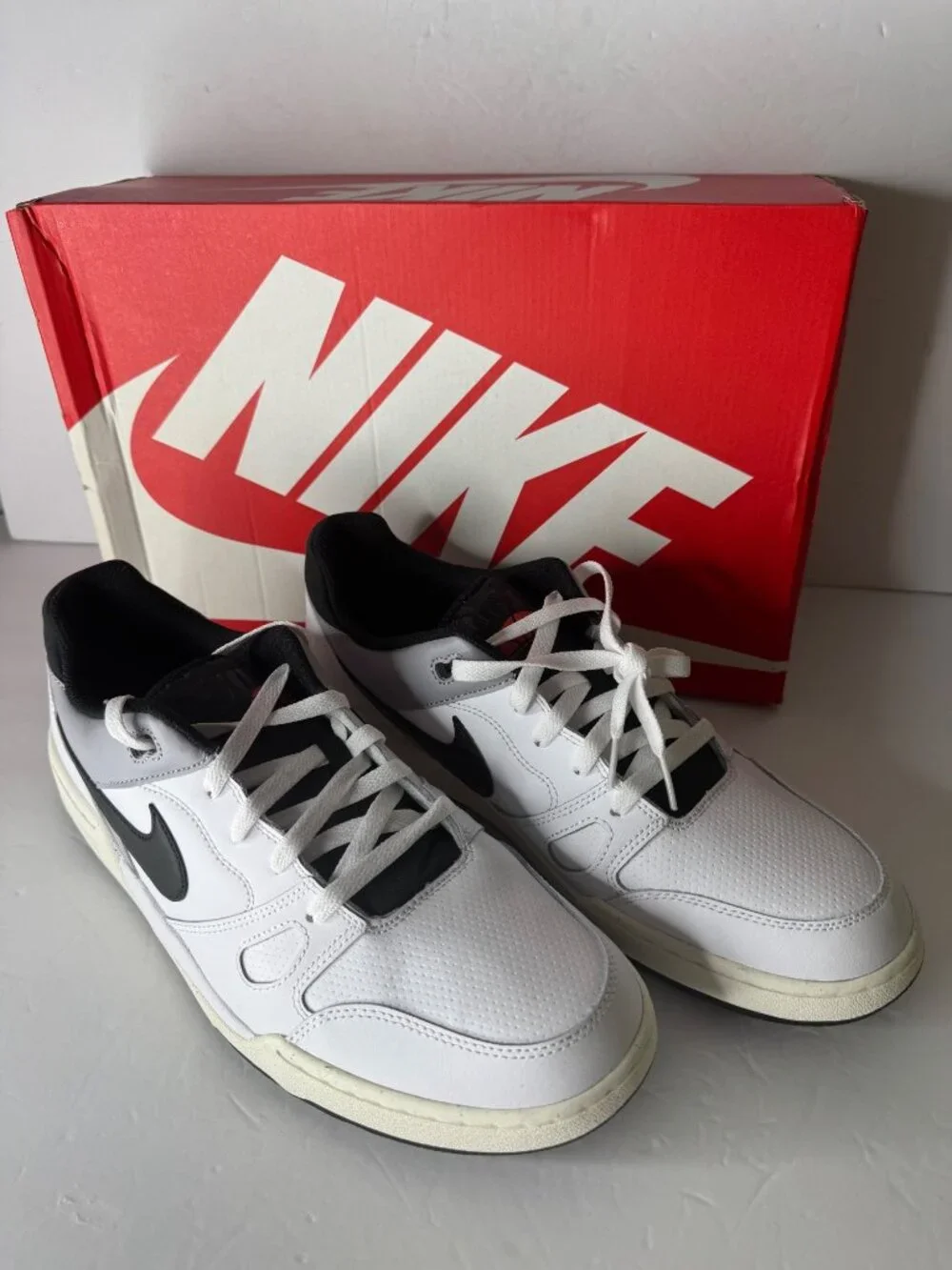 Nike Full Force Lo Sneakers Shoes Men's US 12 White Black Silver FB1362101 NIB